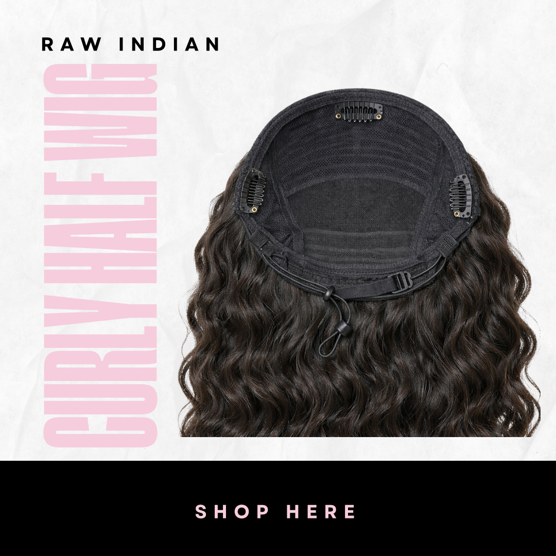 Raw Indian Curly Half Wig (Please Read Description)