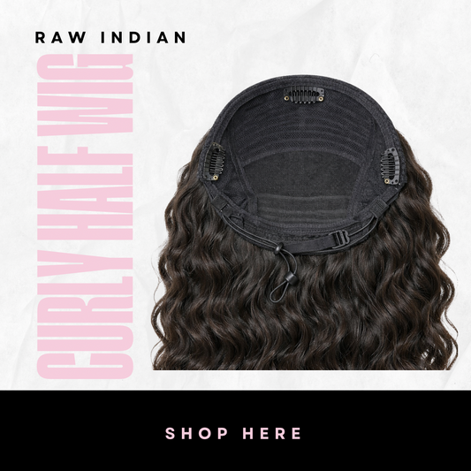 Raw Indian Curly Half Wig (Please Read Description)